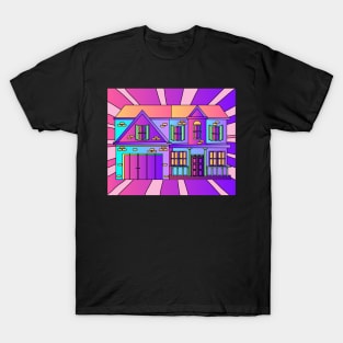 Illustration Dream House Villa Color Effects T-Shirt